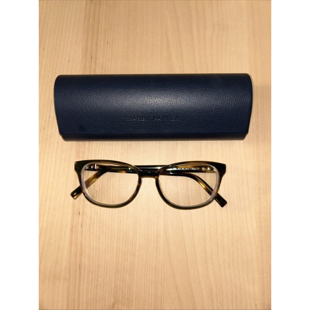 Warby Parker CLEMENS 256 Glass Frames Striped Sassafras 54-16-142
